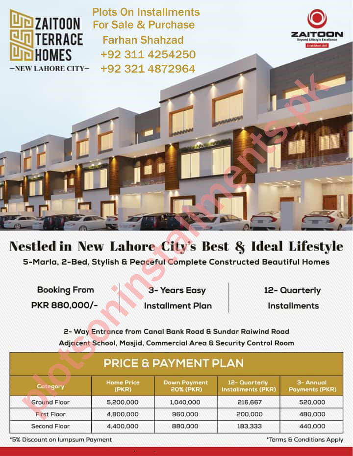 New Lahore City Installment Plan | Please call on +92 301 044 33 33